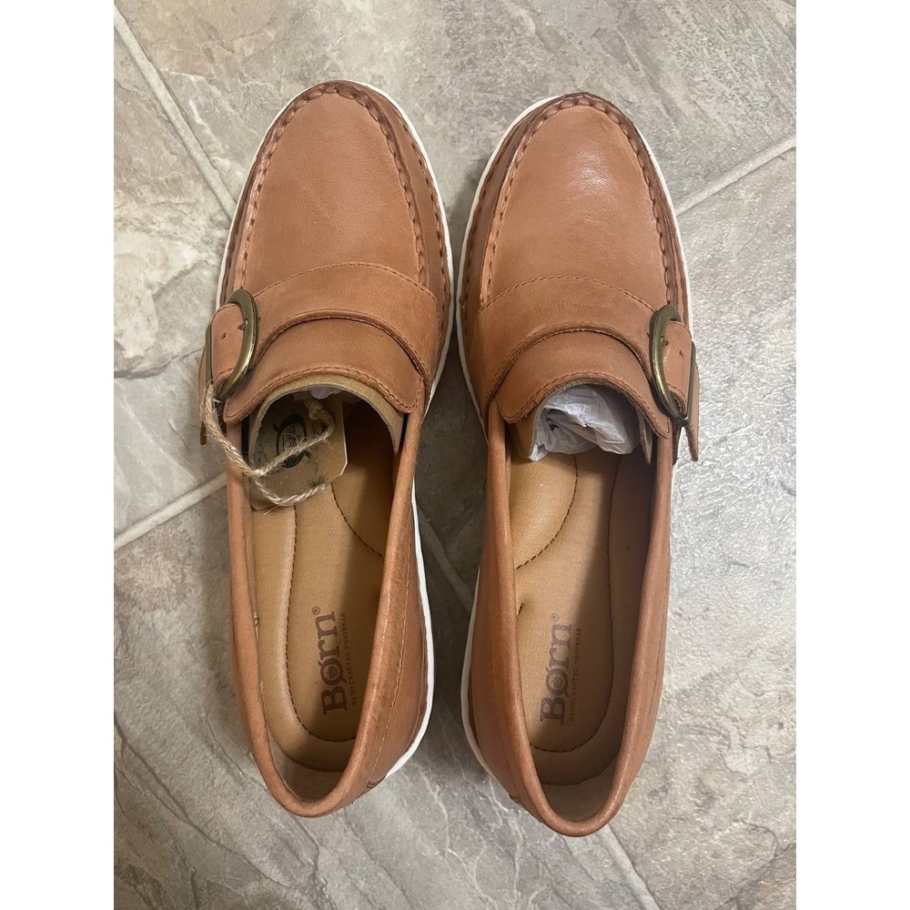 Born Contessa Loafers Womens 10 Brown Leather Slip On Shoes - Picture 3 of 10